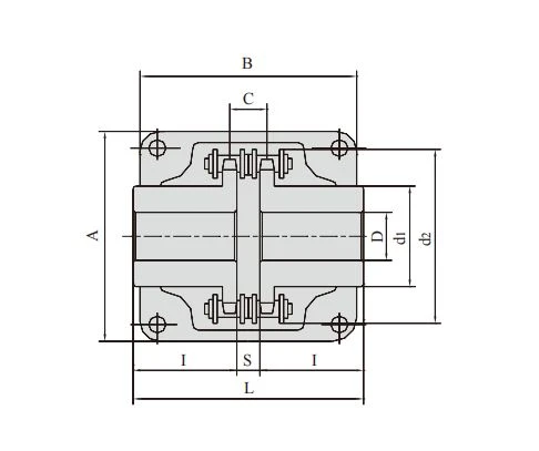 Chain coupling, C-3012 to C-12022 (06B-2 to 120-2 duplex chain) Chain coupling, C-3012 to C-12022 (06B-2 to 120-2 duplex chain)