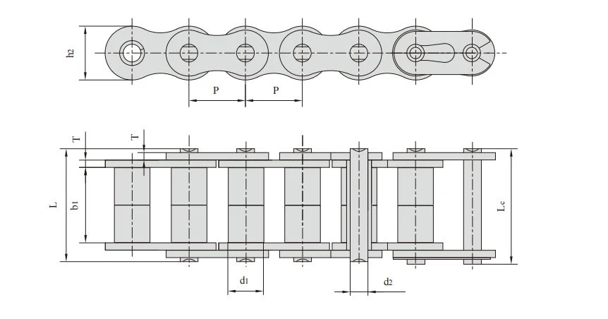 Chain coupling series, 06BF27 to 24BF33 (9.525 mm to 38.100 mm pitch) Chain coupling series, 06BF27 to 24BF33 (9.525 mm to 38.100 mm pitch)